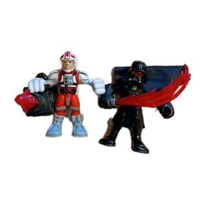 Star Wars Hasbro Playskool Galactic Heroes Figures Lot Of 2 Luke Skywalker Vader